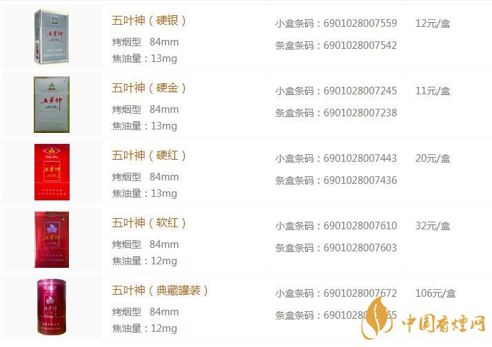 2020五葉神香煙多少錢(qián) 五葉神香煙價(jià)格和圖片大全